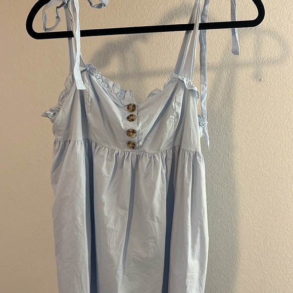 light pale blue urban outfitters mini babydoll dress - Picture 3 of 7